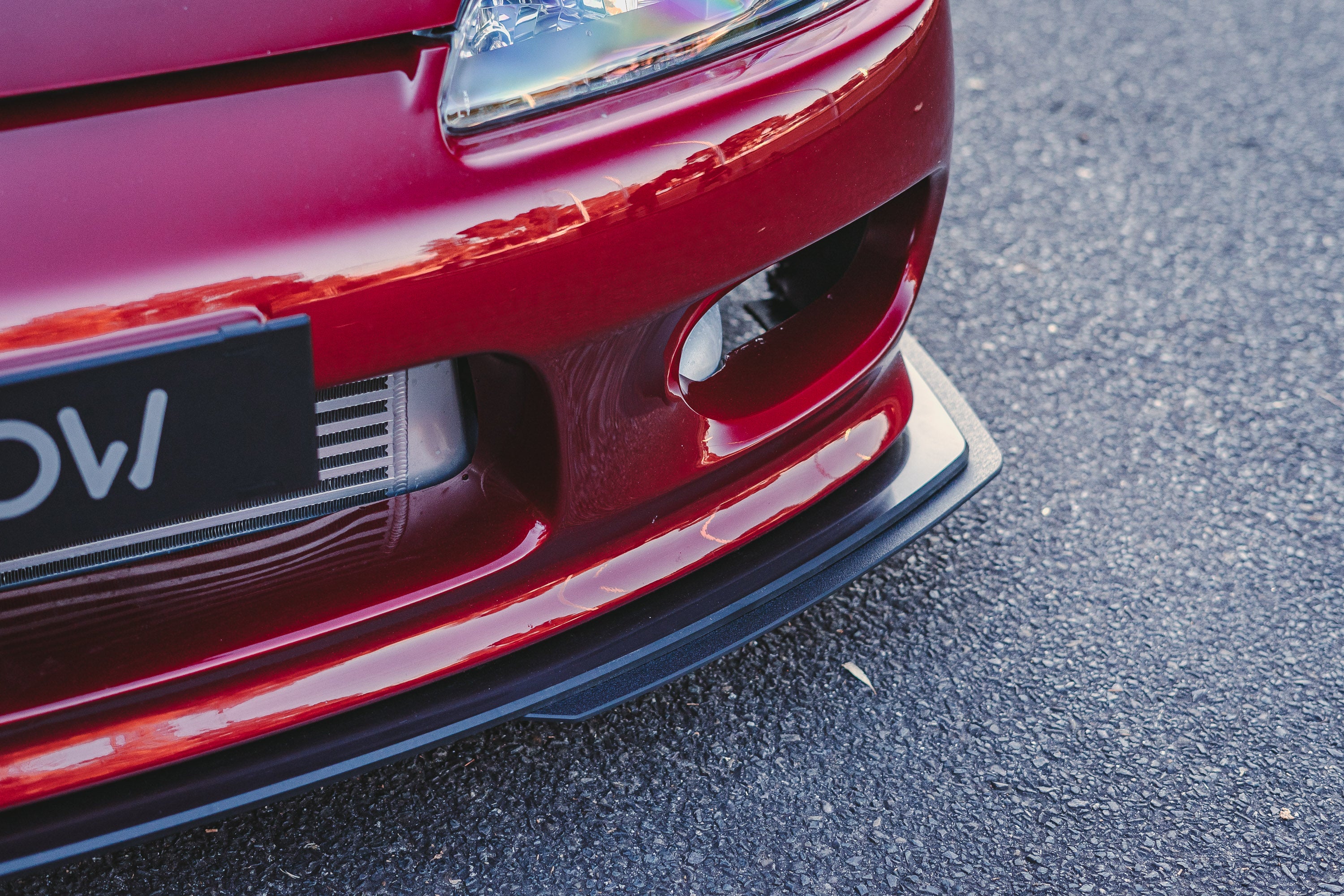 EX-DISPLAY - S15 / 200SX Front Lip Splitter (For Standard Front Bar) - TEXTURED MATTE BLACK