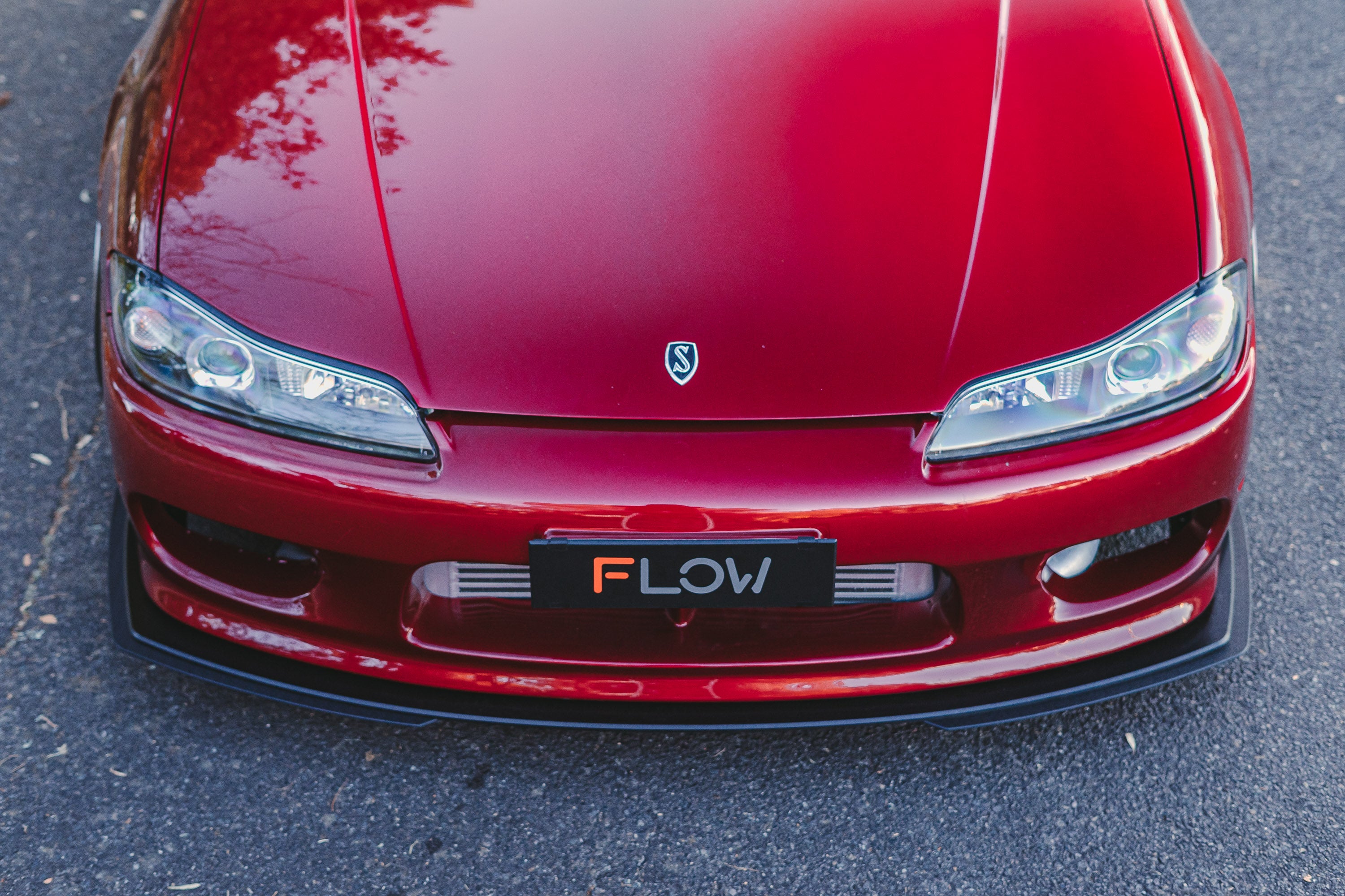 EX-DISPLAY - S15 / 200SX Front Lip Splitter (For Standard Front Bar) - TEXTURED MATTE BLACK