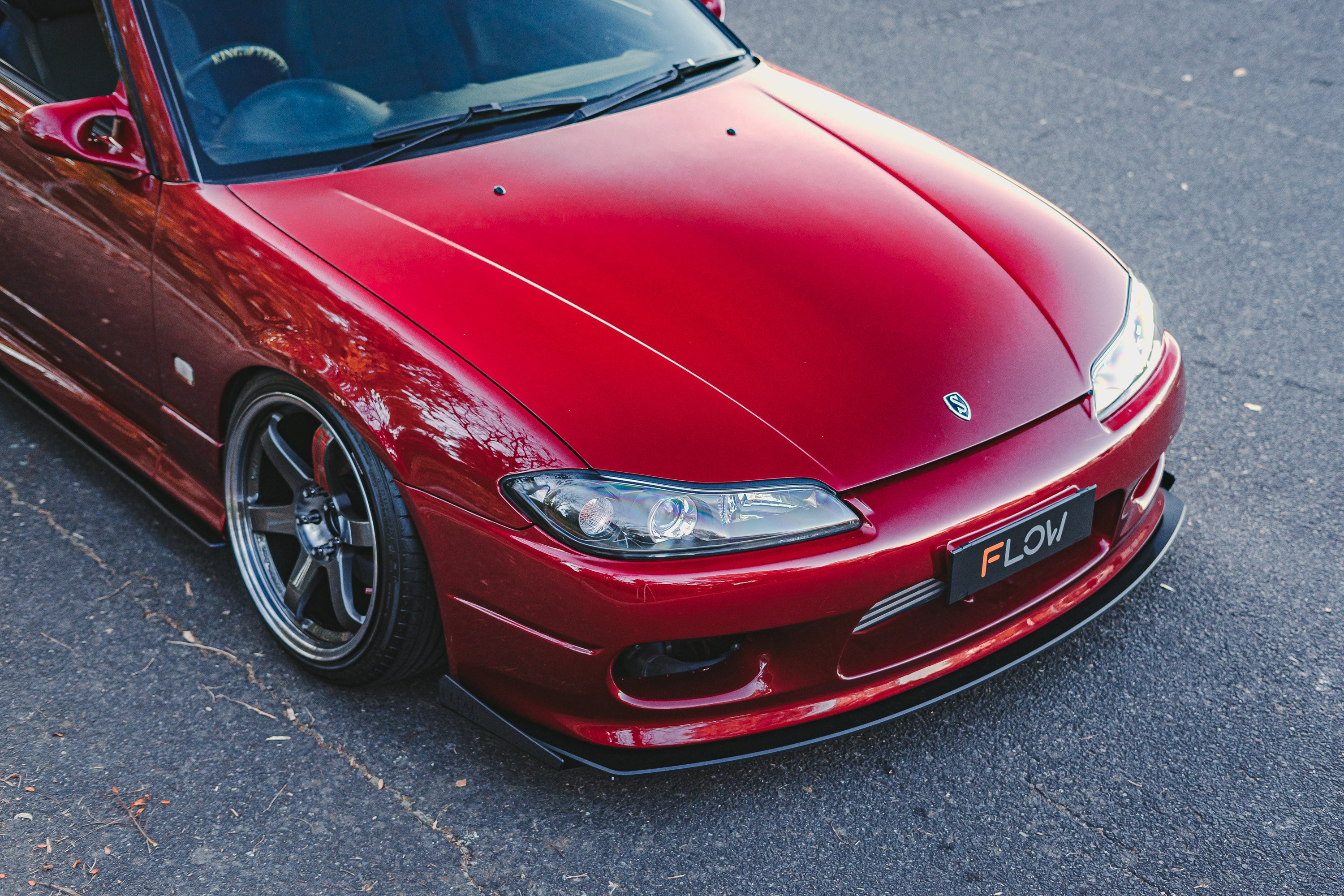 EX-DISPLAY - S15 / 200SX Front Lip Splitter (For Standard Front Bar) - TEXTURED MATTE BLACK