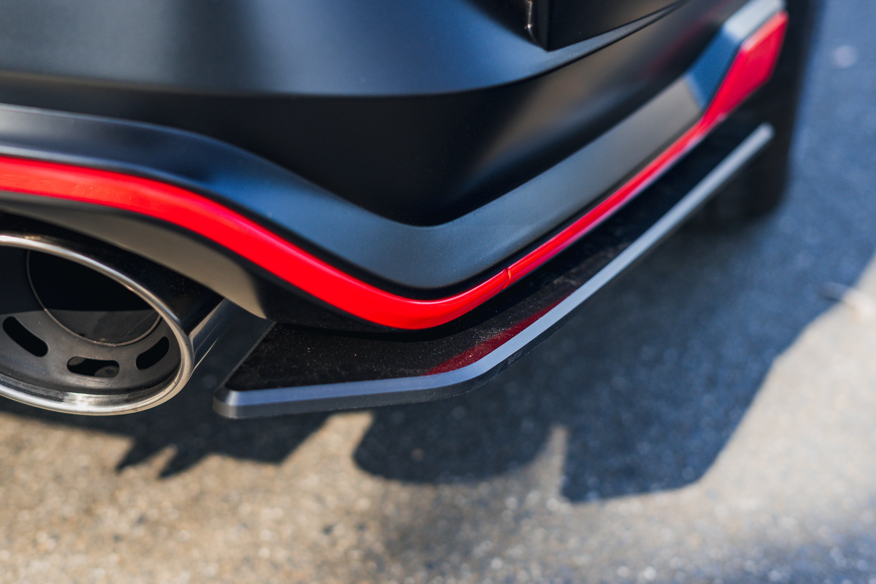 DEMO STOCK - CN7 V2 i30N Sedan FL 2024 Rear Spats (Pair) - GLOSS BLACK