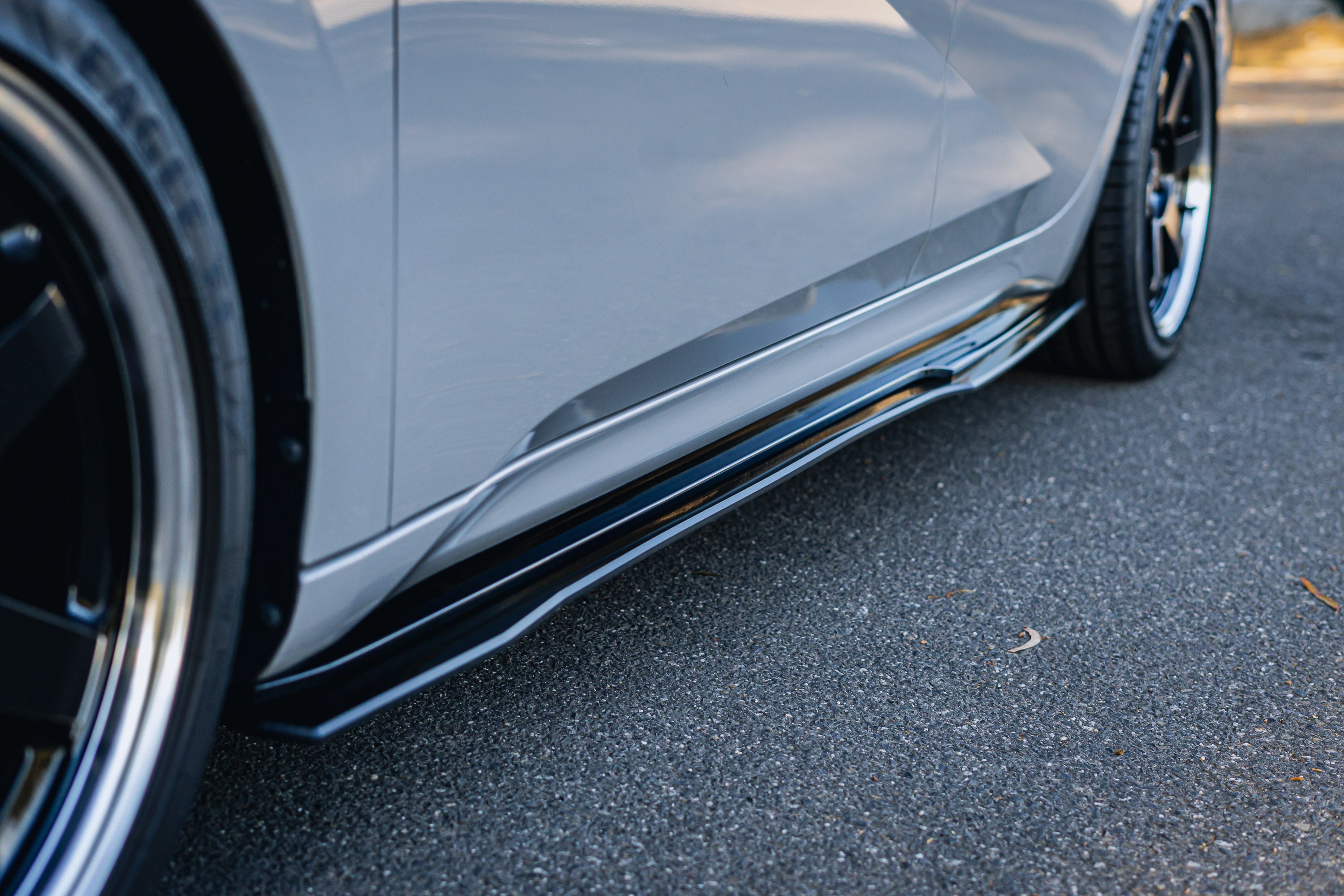 DEMO STOCK - Hyundai CN7 V2 i30 N-Line Sedan FL 2025 Side Skirt Splitters (Pair) - GLOSS BLACK