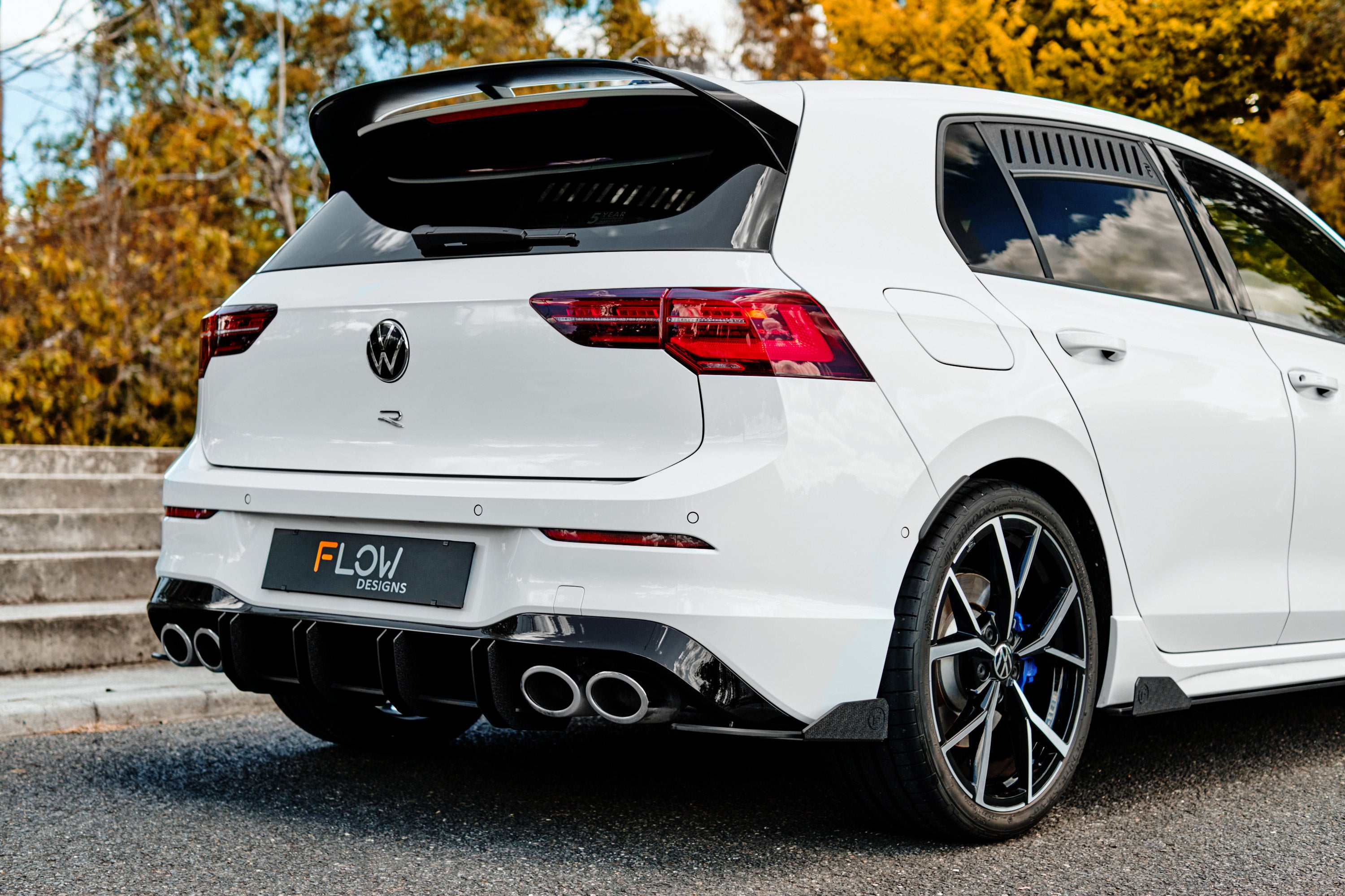 EX-DISPLAY - MK8 Golf R Rear Spats (Pair) - GLOSS BLACK