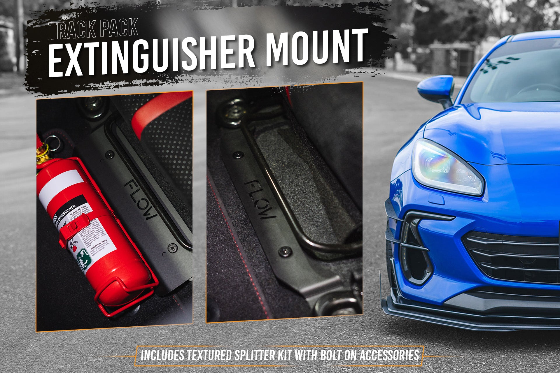 ZD8 BRZ STI Full Lip Splitter Set (TEXTURED BLACK)