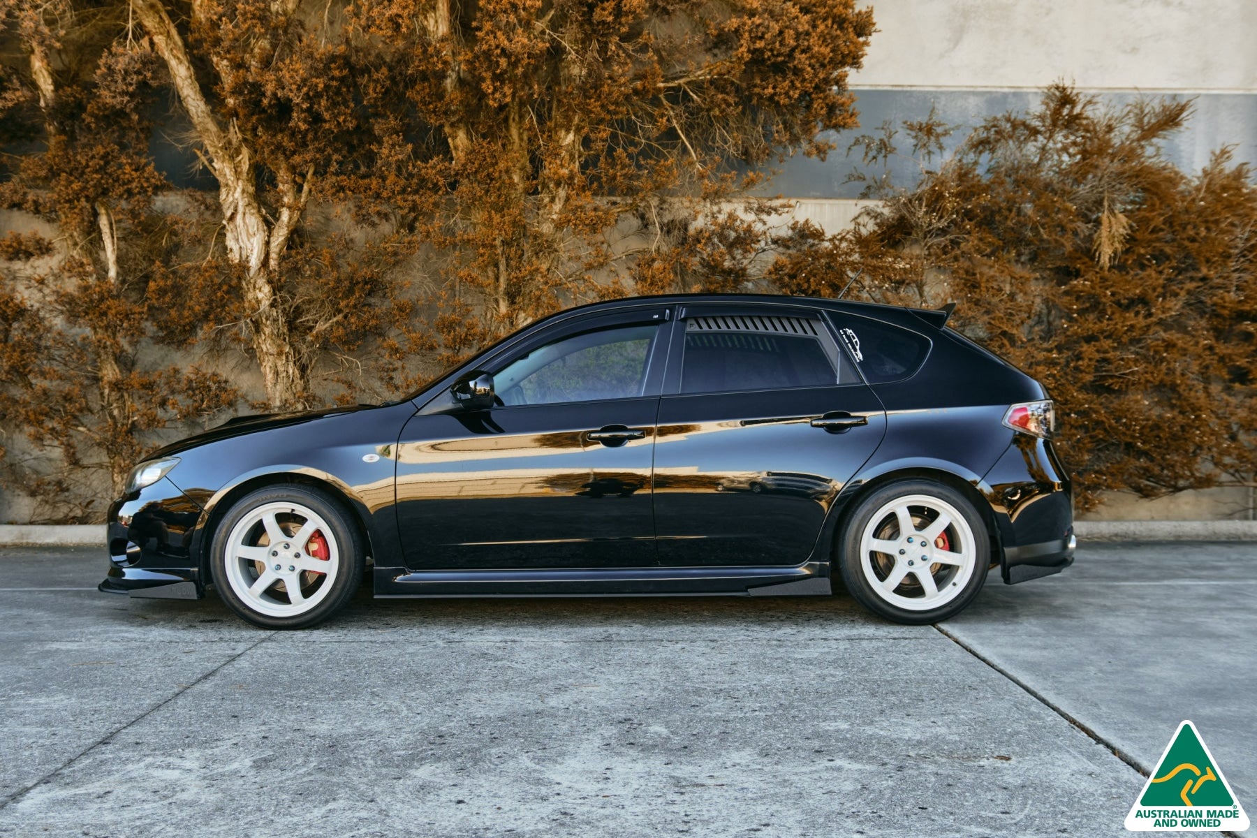 EX-DISPLAY - Impreza WRX/RS G3 Hatch/Sedan PFL Side Skirt Splitters (Pair) - TEXTURED MATTE BLACK