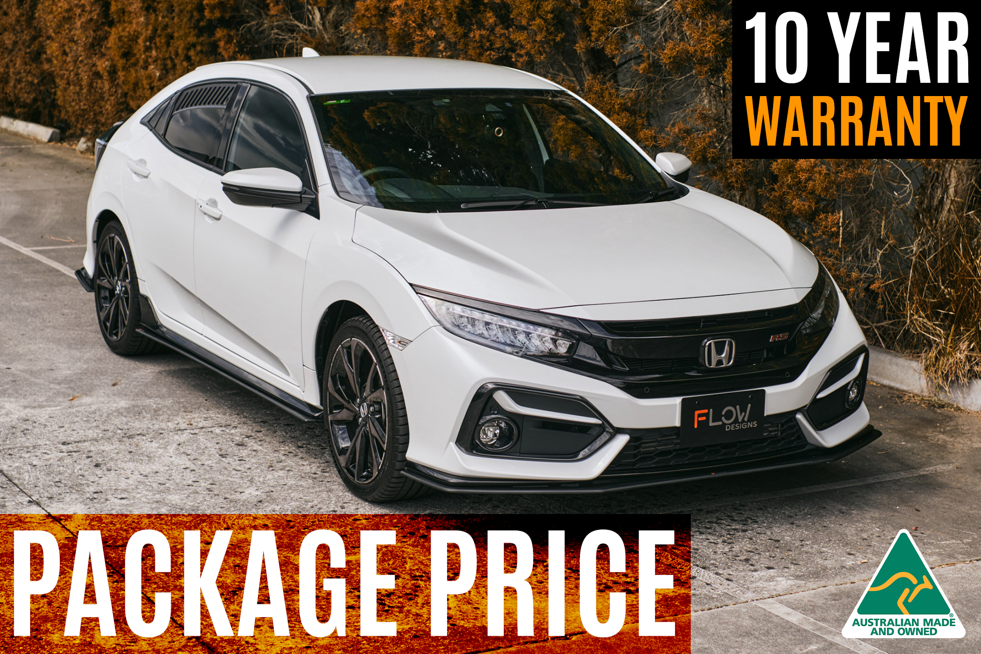 Gloss Black RS Style Front Bumper Lip Splitter For 2017-2021 Civic Si & Hatchback
