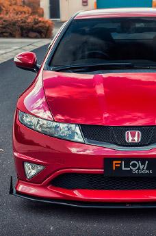 Buy Honda FN2 Civic Type R front lip splitters, side skirt extension splitters & rear diffusers online