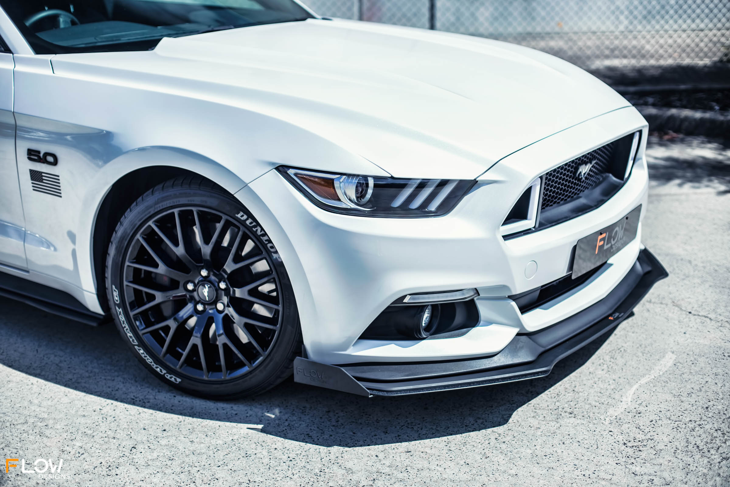 GT Mustang S550 FM Front Lip Splitter