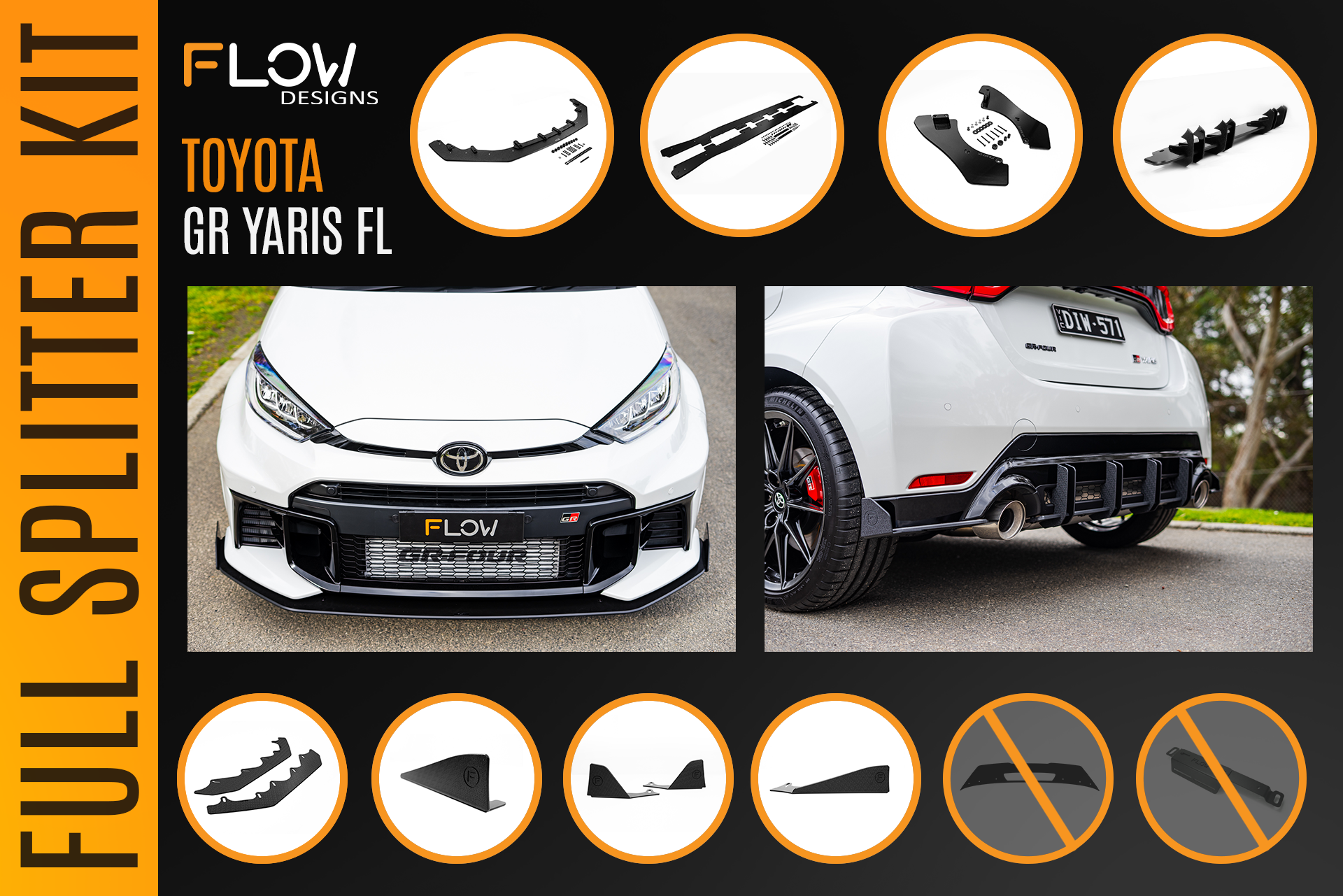 Toyota Yaris GR Gen2 2025 Full Lip Splitter Kit
