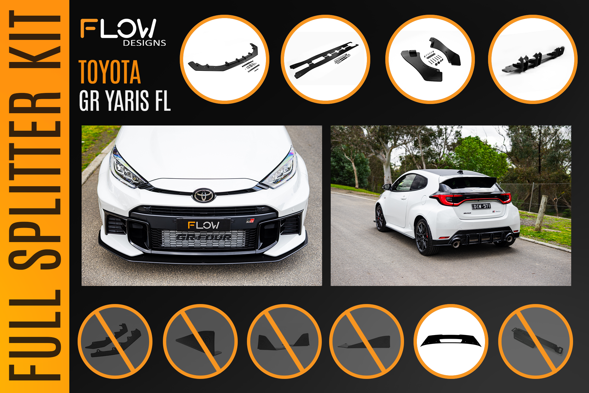 Toyota Yaris GR Gen2 2025 Full Lip Splitter Kit