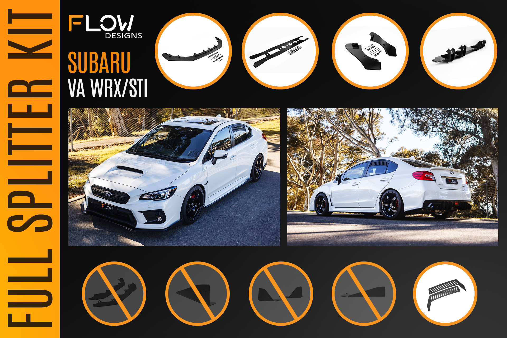 VA WRX/STI Full Lip Splitter Set