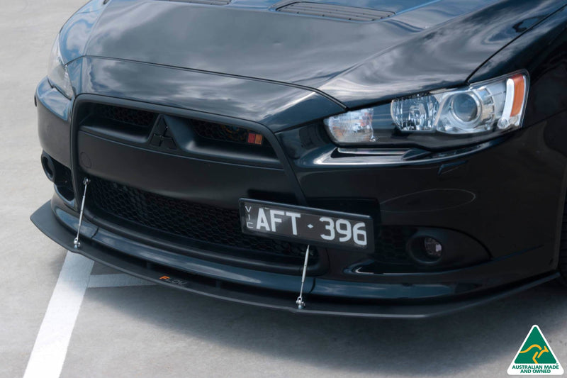 Mitsubishi Lancer CJ Front Splitter with Rods | Flow Designs Australia