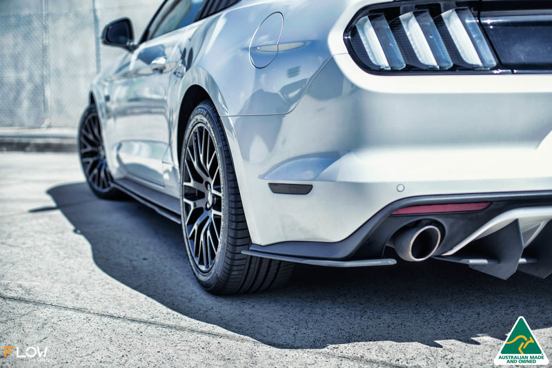 White Ford Mustang S550 FM Rear Spats
