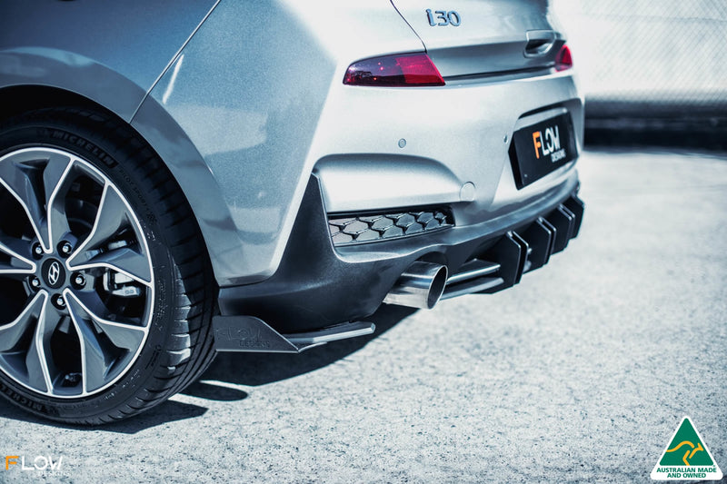 i30 N Line Hatch PD (2018-Current) Rear Spats (Pair) (GLOSS BLACK)