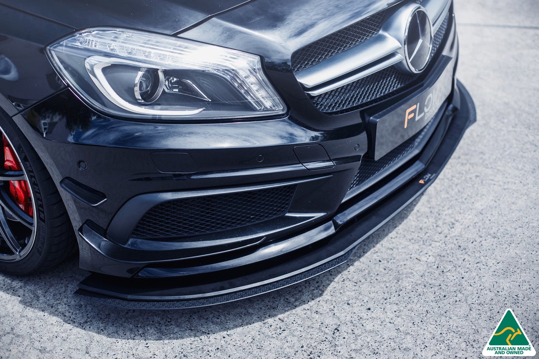 A45 AMG W176 (PFL) Front Lip Splitter