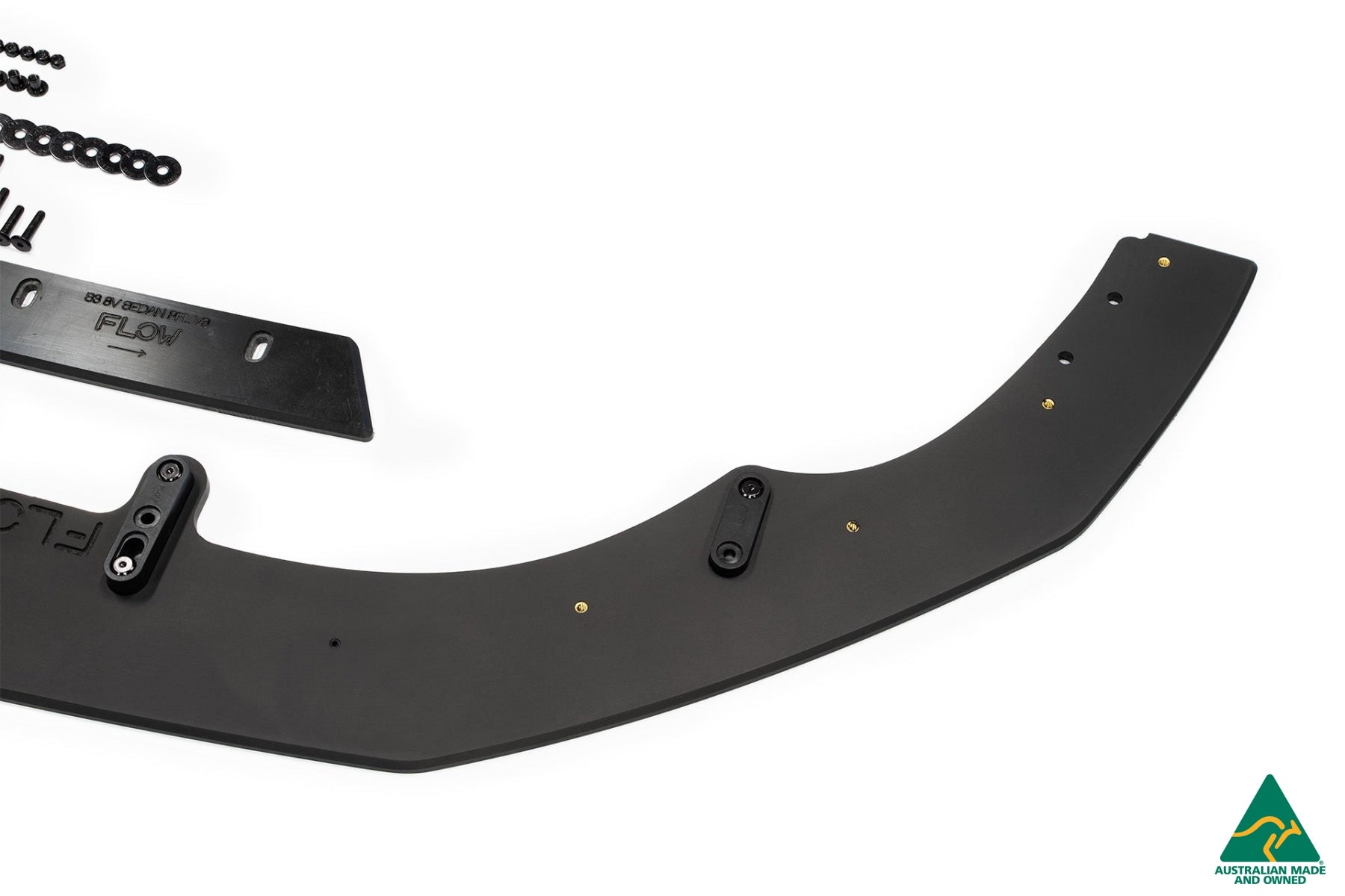 S3 8V Sedan Pre-Facelift Front Lip Splitter V3 & Mounting Brace