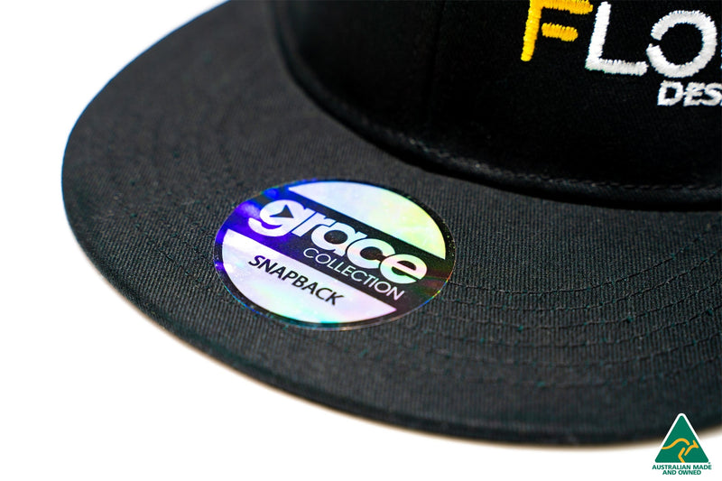 Flow Designs Embroided Snapback Hat (Black)