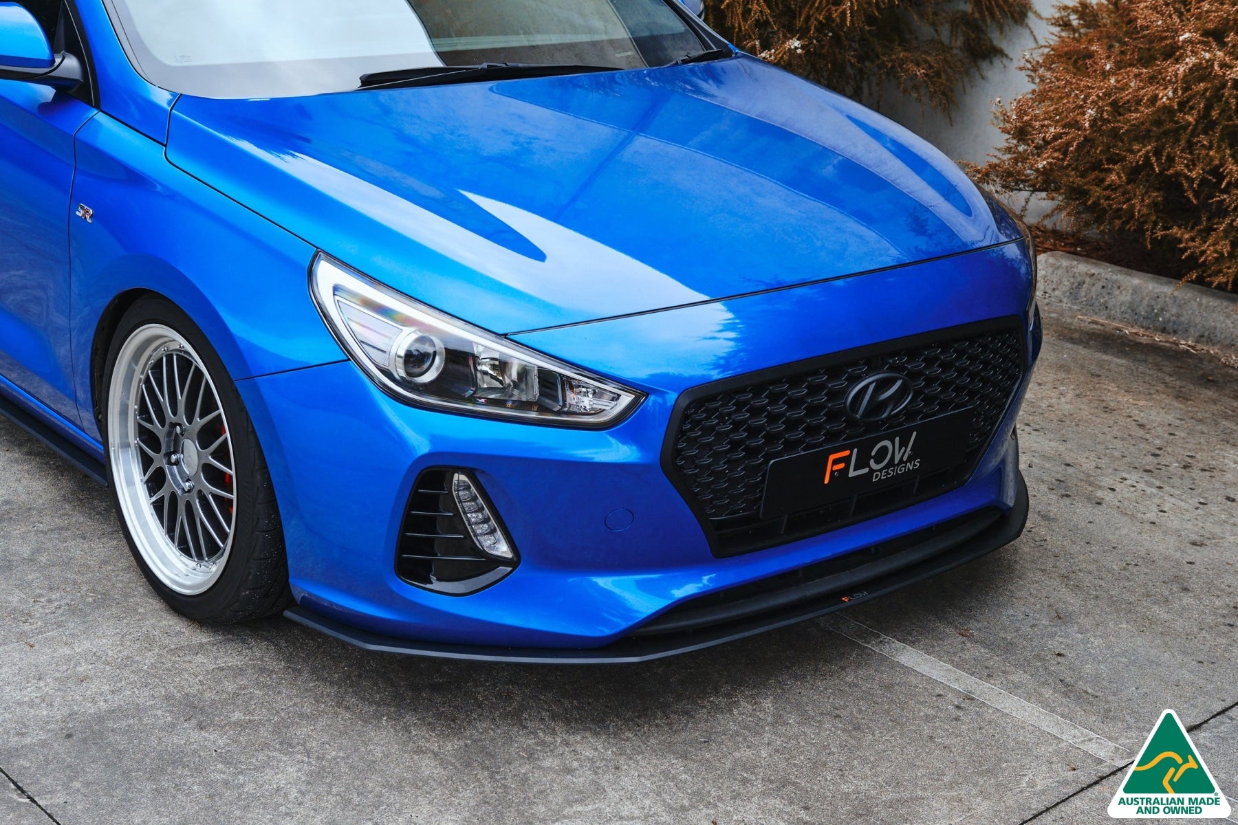 i30 SR Hatch (2017-2018) Front Lip Splitter & Mounting Brace