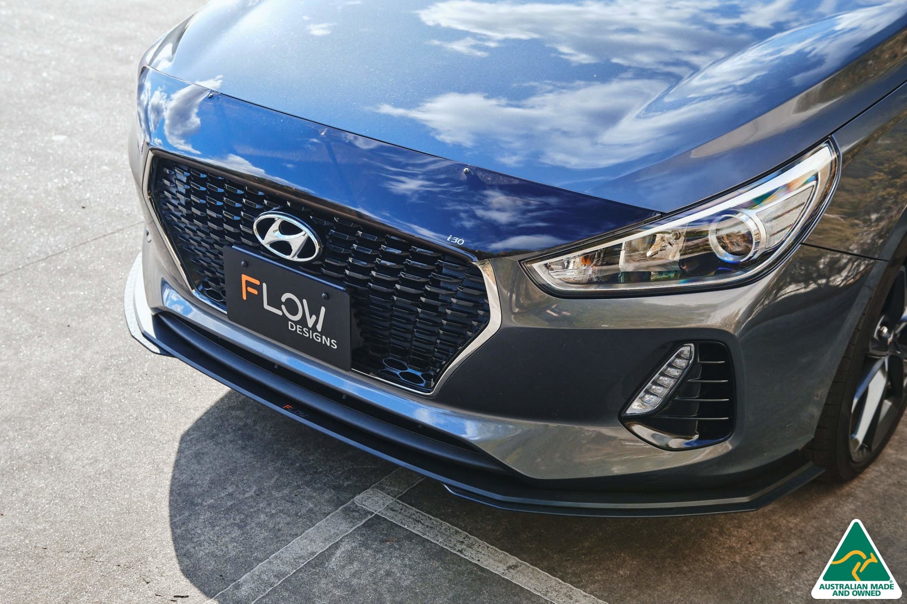 i30 Hatch PD1, PD2 2018-2020 Front Lip Splitter Extensions (Pair)