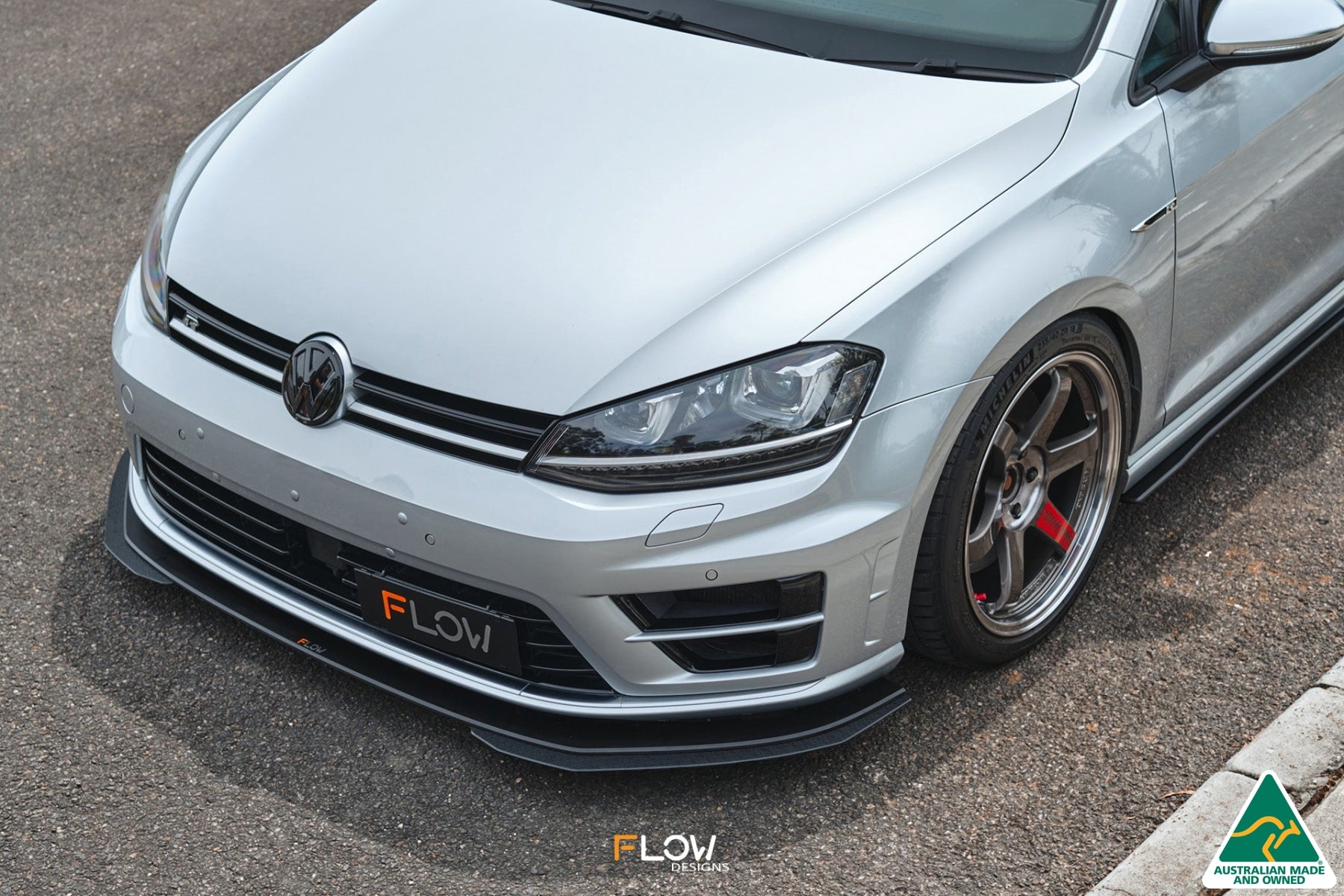 MK7 Golf R (USDM) Chassis Mounted Front Lip Splitter V3