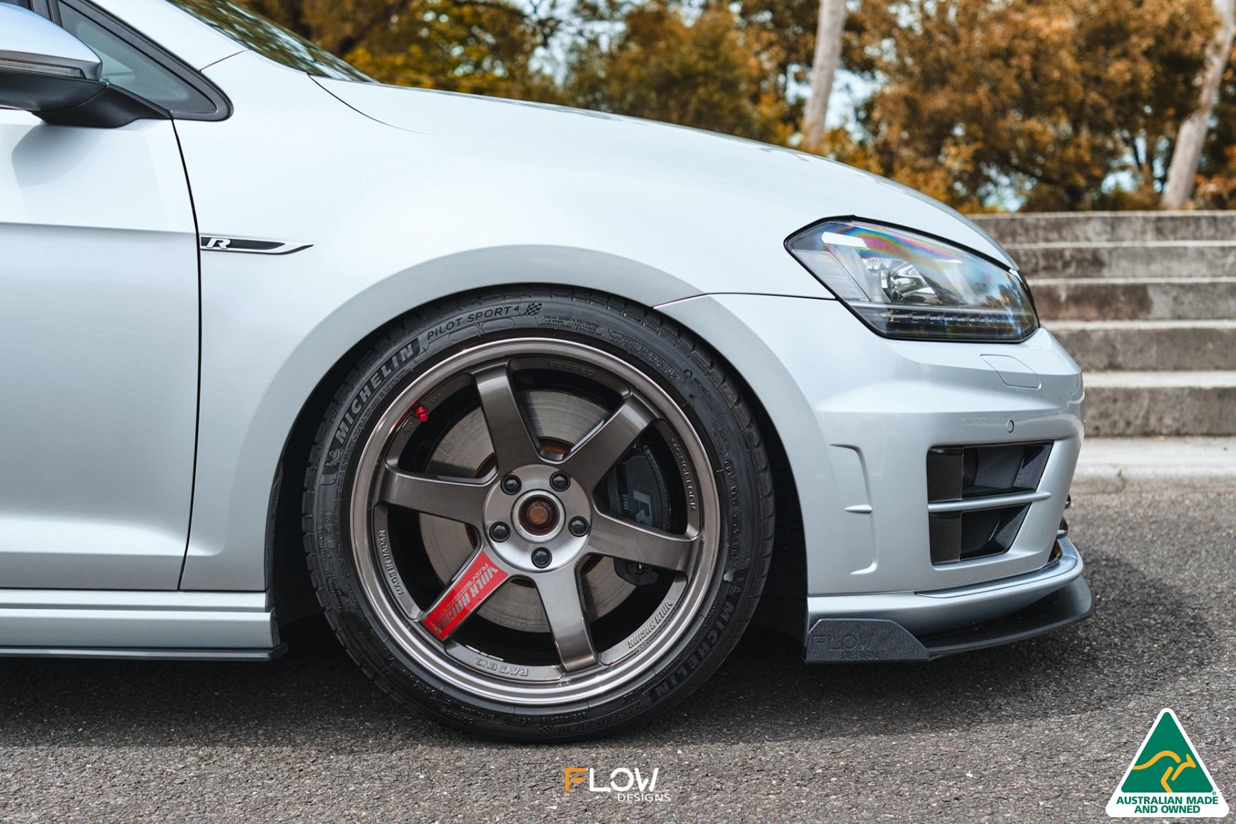 MK7 Golf R (USDM) Chassis Mounted Front Lip Splitter V3