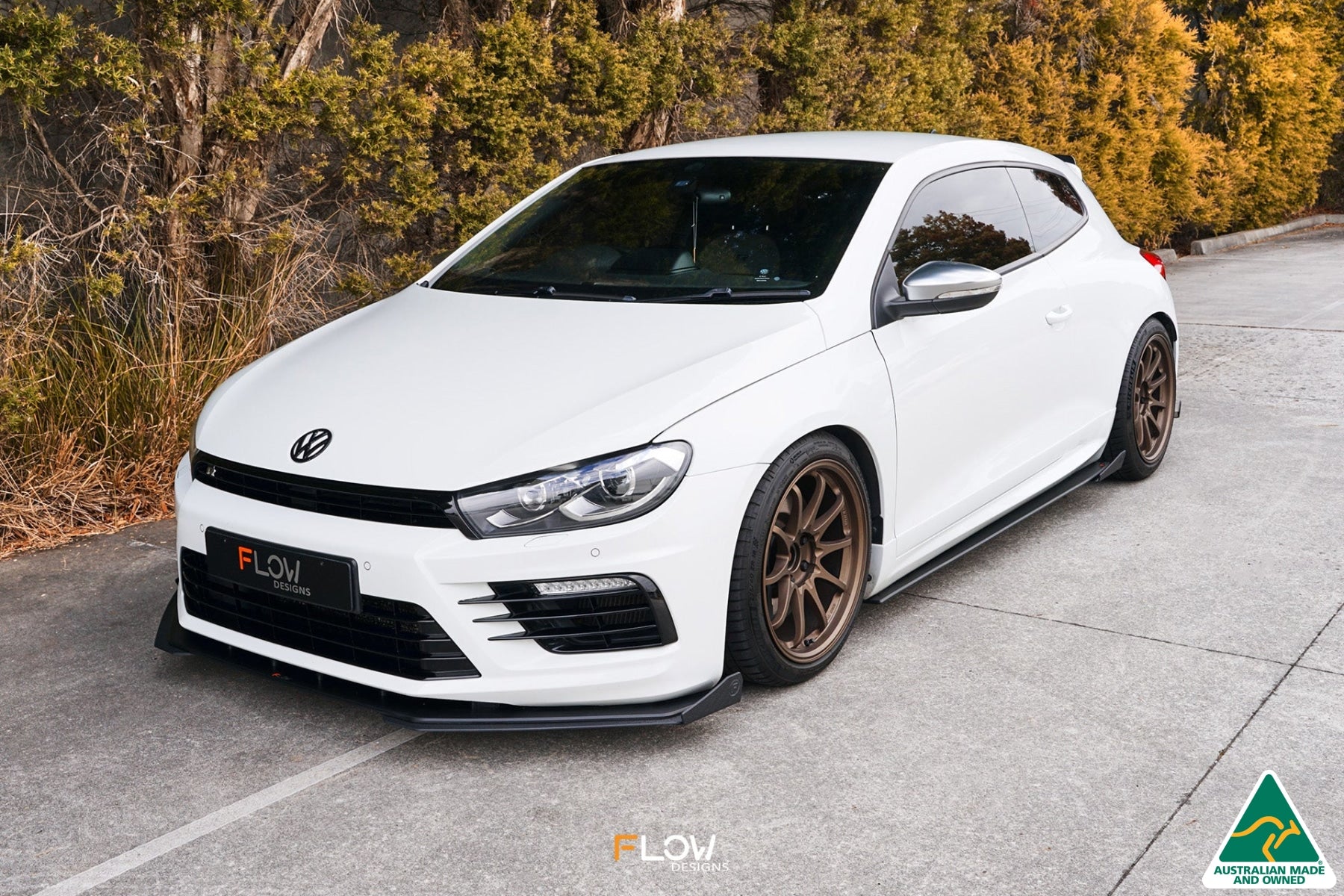 Scirocco R FL V3 Front Lip Splitter Extensions (Pair)