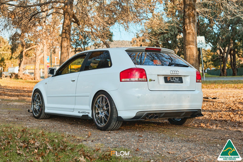 Buy Audi S3 8P Hatch (PFL) Rear Spats V3 Online | Flow Designs Australia