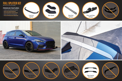 i30 N Line Hatch PD (2018-Current) Full Splitter Lip Set