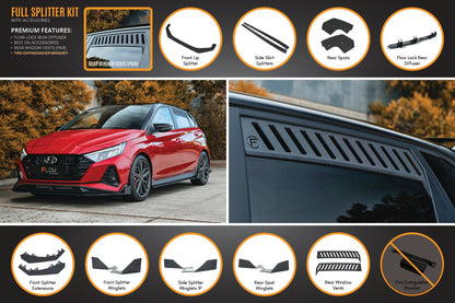 i20 N BC3 Pre-Facelift Full Lip Splitter Set