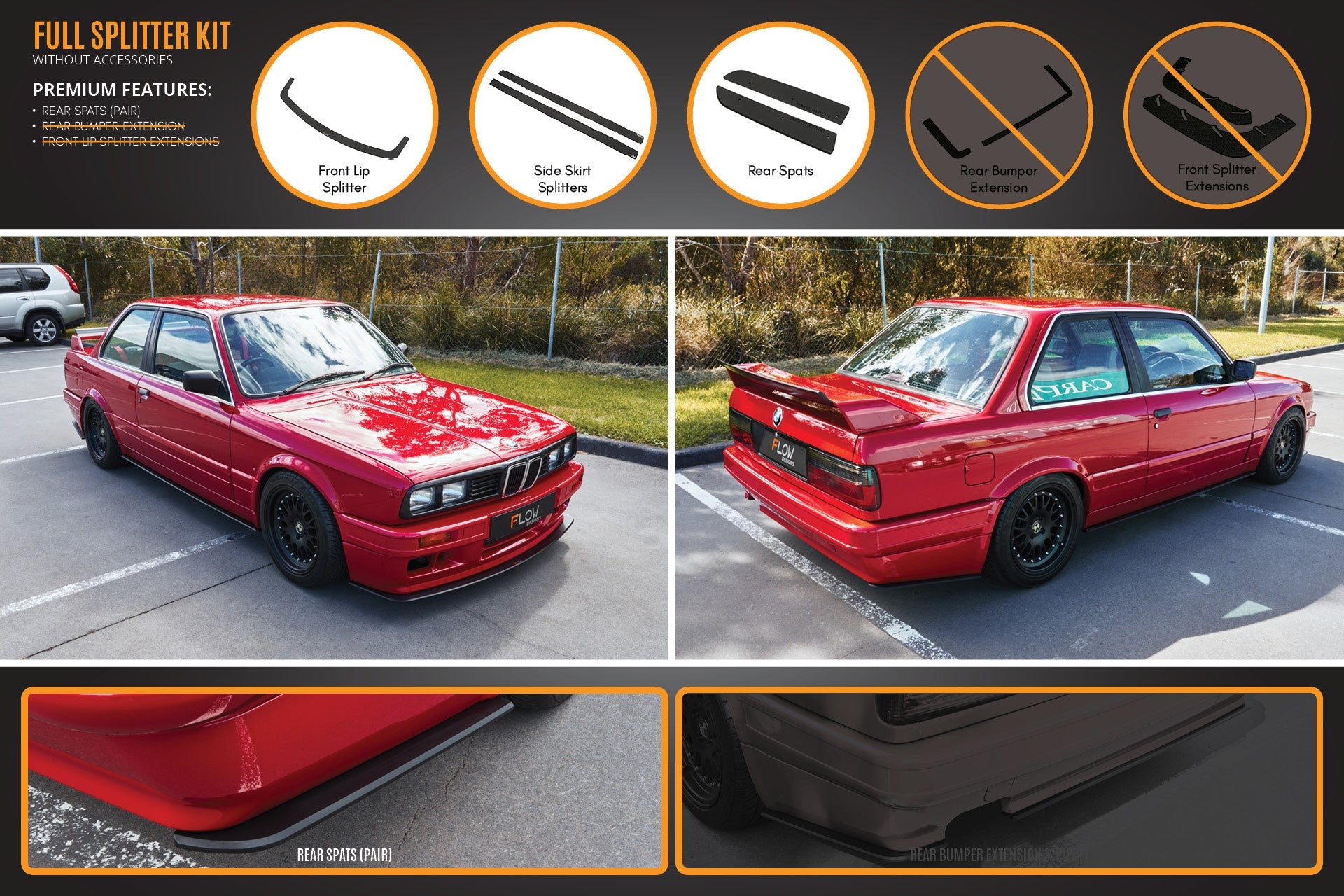 E30 M-Tech 2 Full Lip Splitter Set