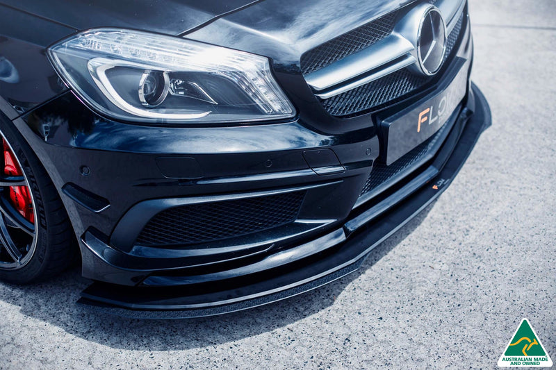 A45 AMG W176 (PFL) Front Lip Splitter Extensions (Pair)