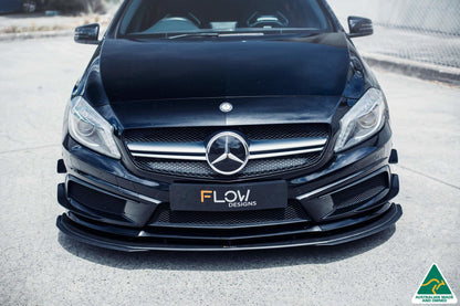 A45 AMG W176 (PFL) Front Lip Splitter Extensions (Pair)