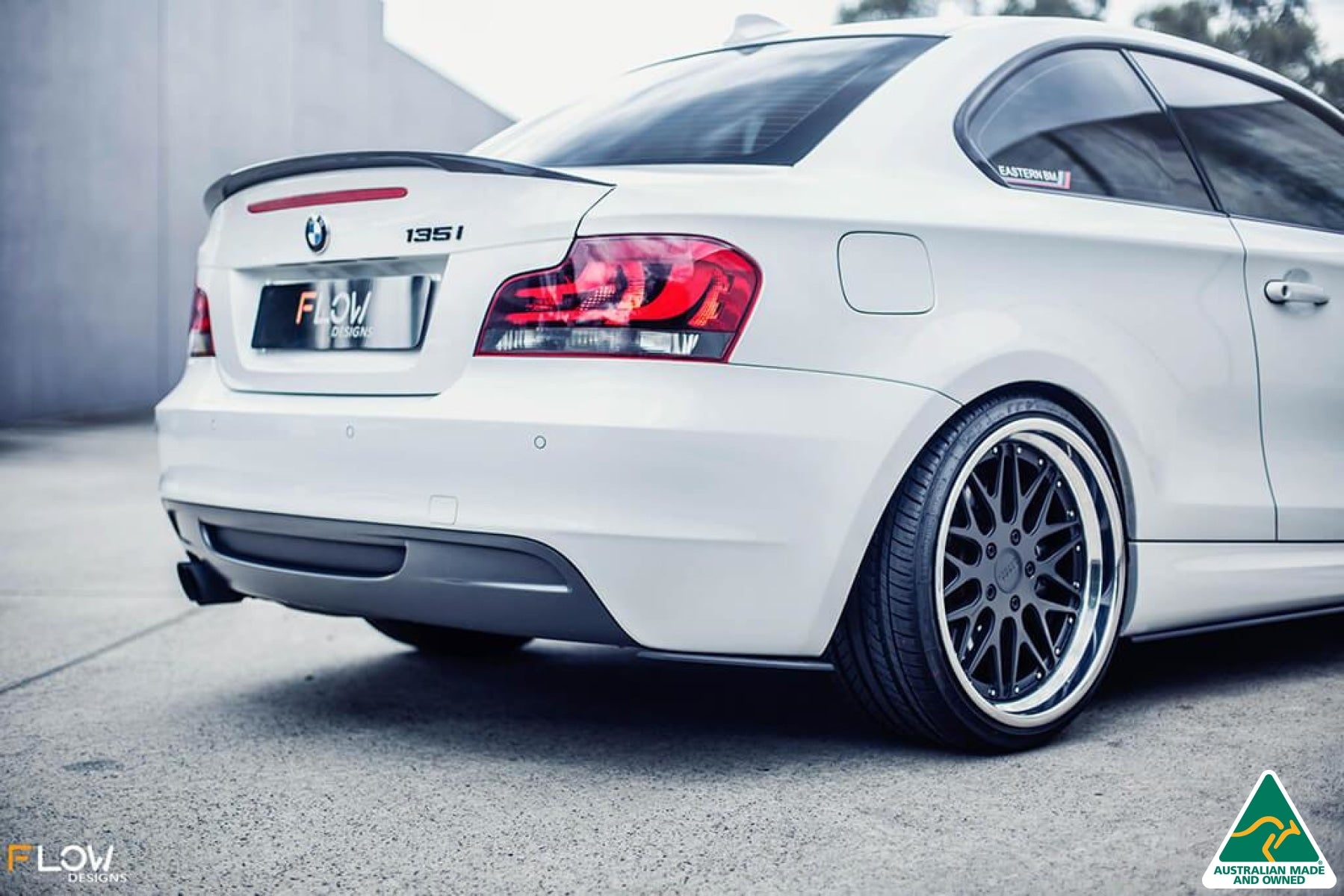 White BMW E82 Rear Pods