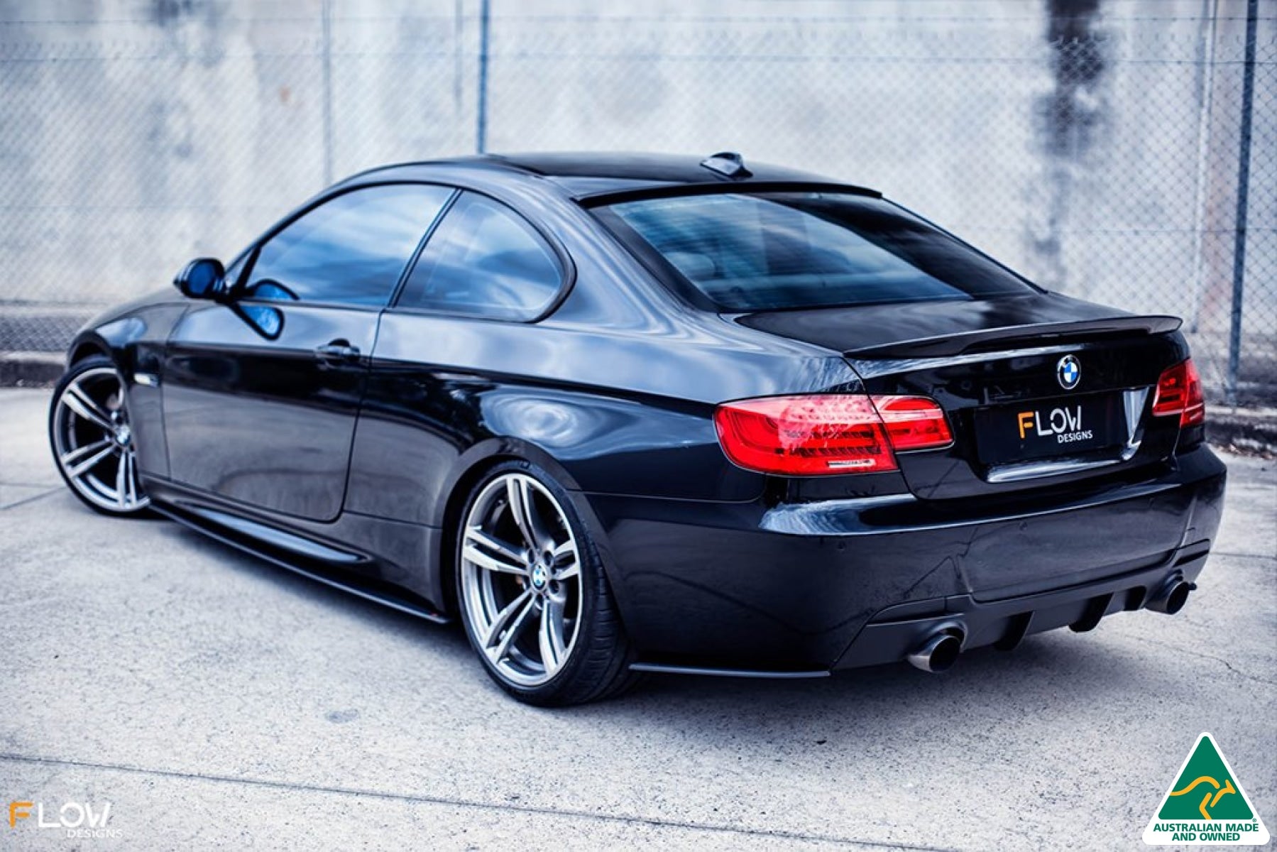 Black BMW E92 3 Series Rear Spats