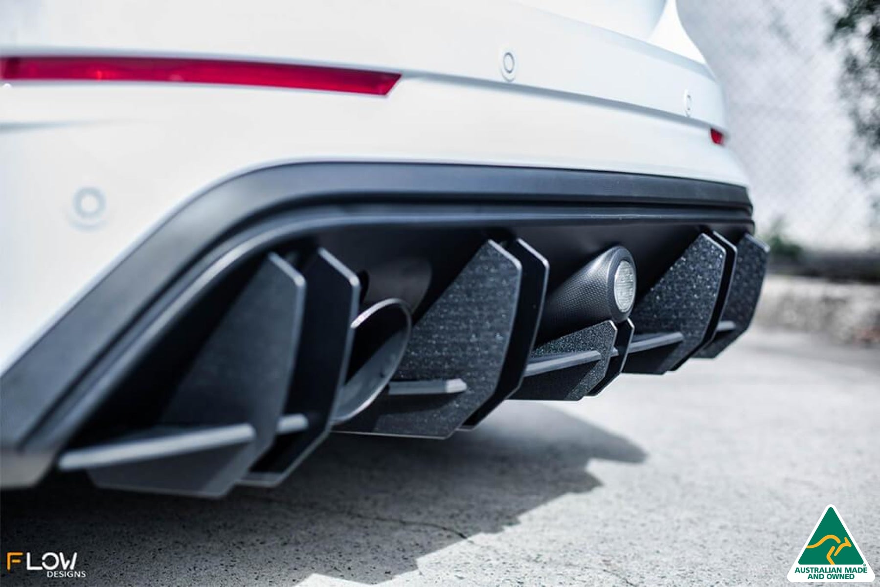 White Ford MK3 Focus RS Rear Diffuser