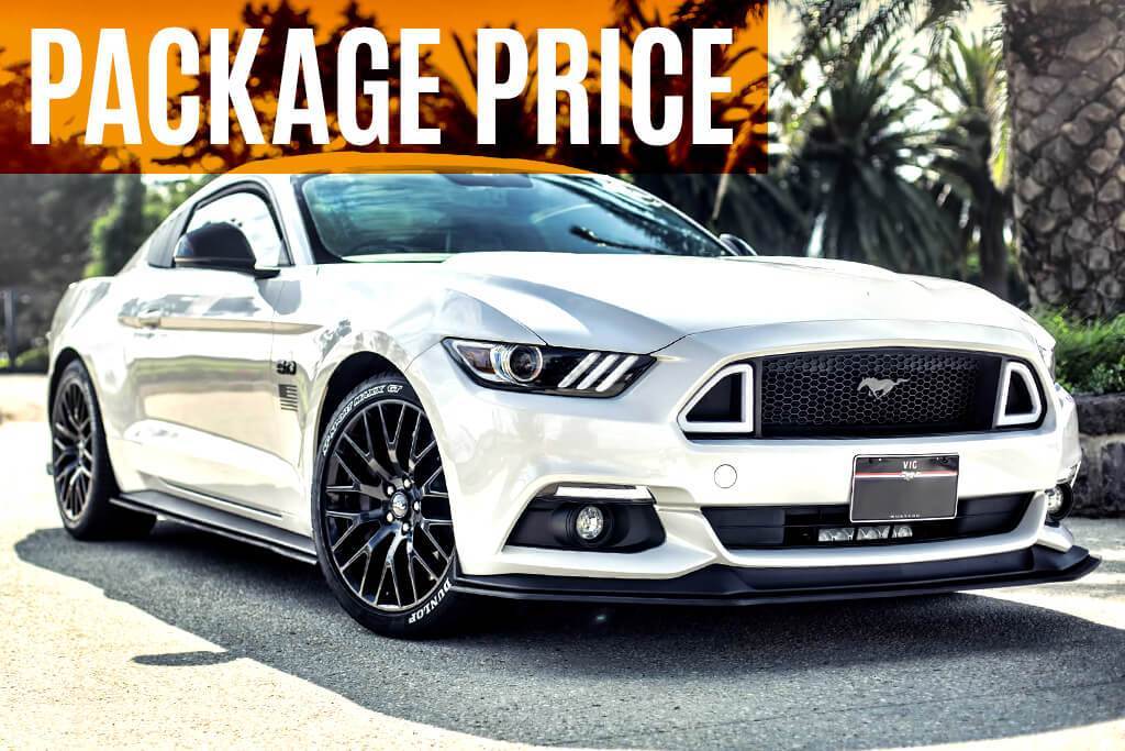 White Mustang S550 FM Front Lip/Side Splitters & Rear Diffuser