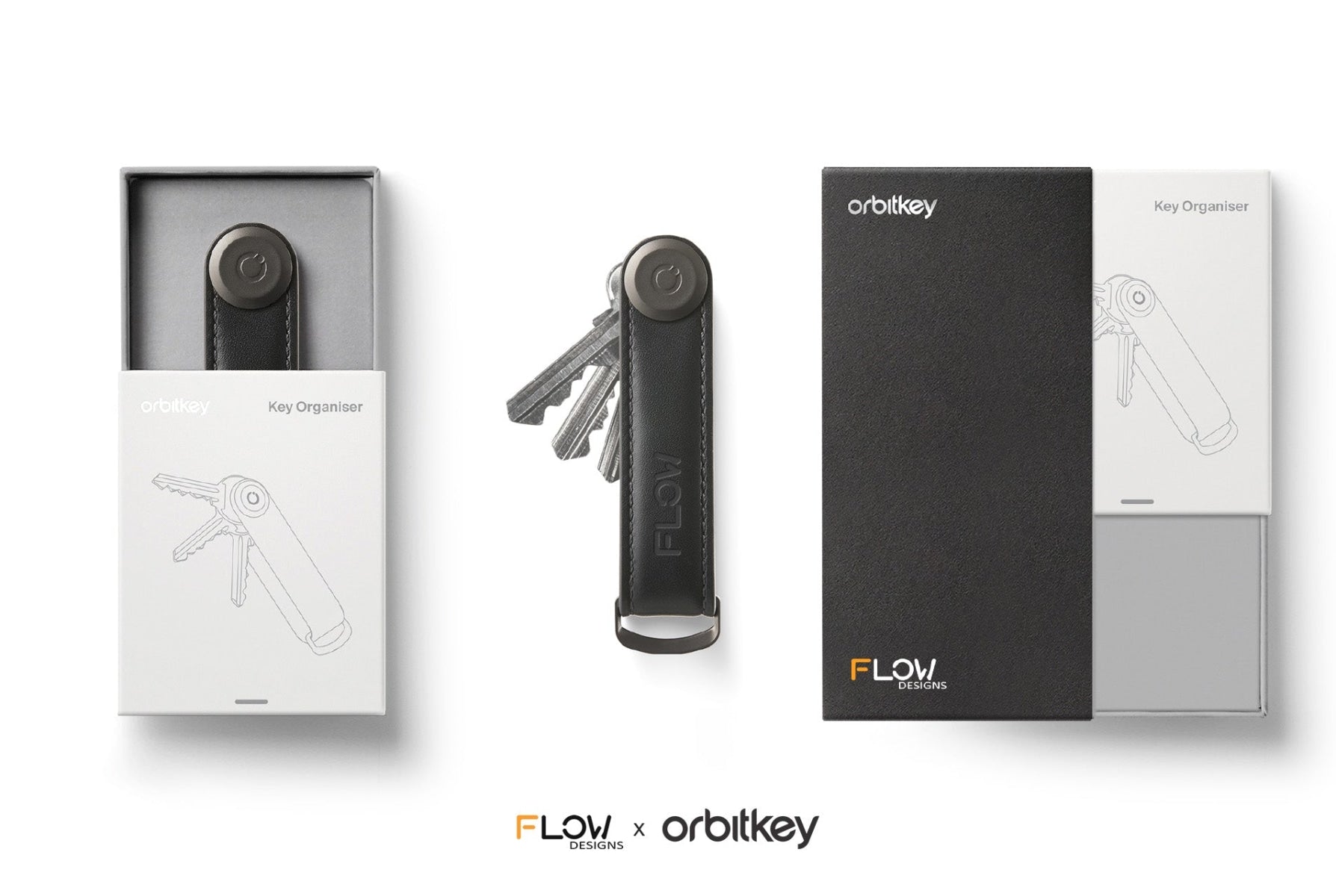 Flow Designs x Orbitkey - Key Organiser Leather